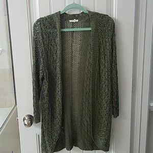 Green cardigan